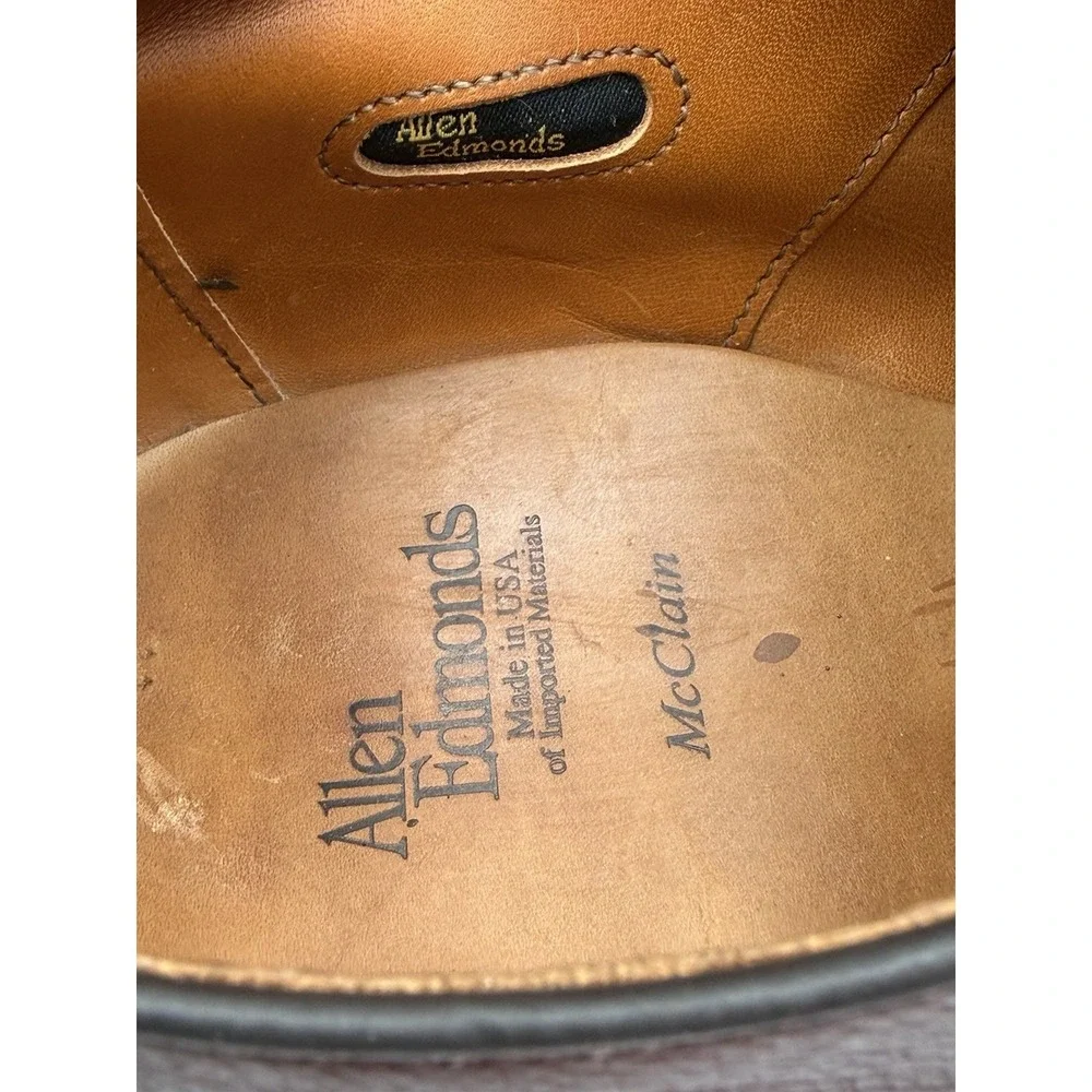 Allen Edmonds McClain Wingtip Brogue Brown Leather Shoes 10.5 D USA